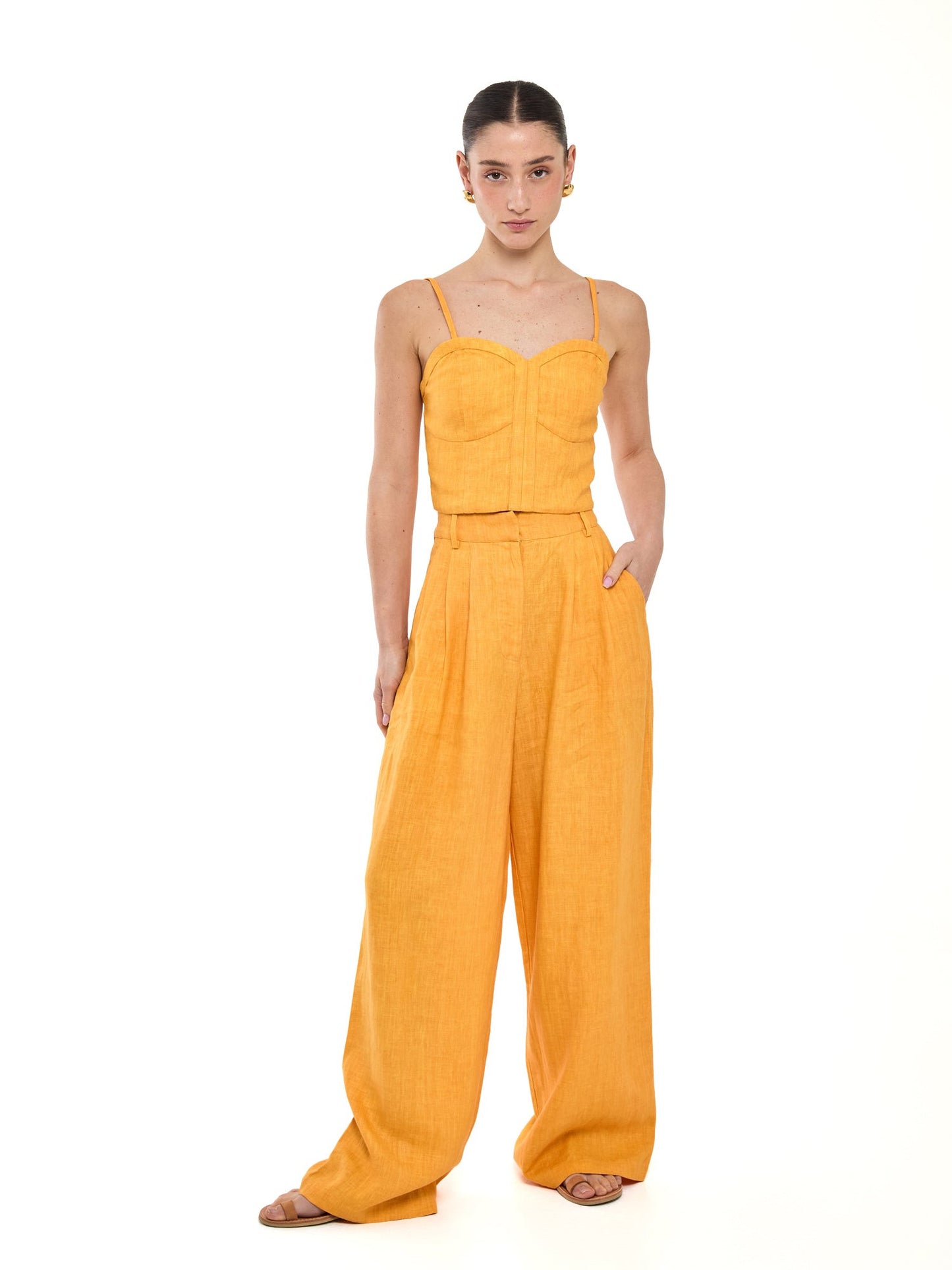 Ada Pleat Pant - Desert Queen