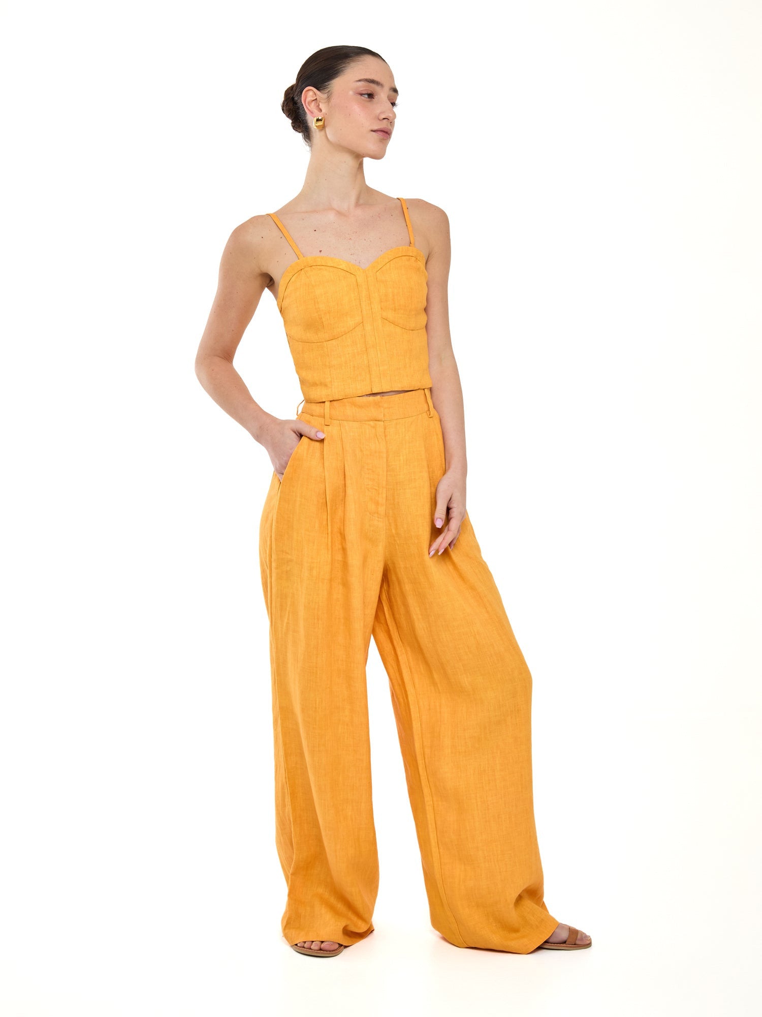 Ada Pleat Pant - Desert Queen