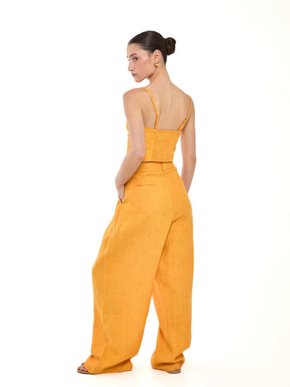 Ada Pleat Pant - Desert Queen